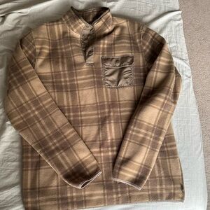 Mens volcom Plaid fleece Pullover Sweater